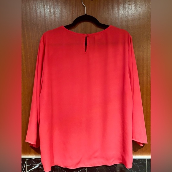 2/$15 - Bright Red Ruffle Blouse - Van Heusen Size XL - Picture 11 of 14